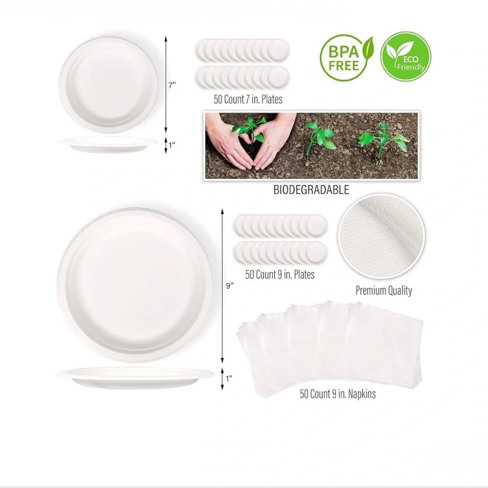 EpiqueOne Biodegradable Dinnerware Set
